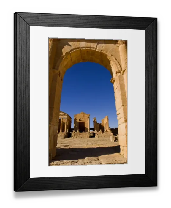 Framed Print : Roman ruins of Sufetula in town of Sbeitla in Tunisia in Northern Africa