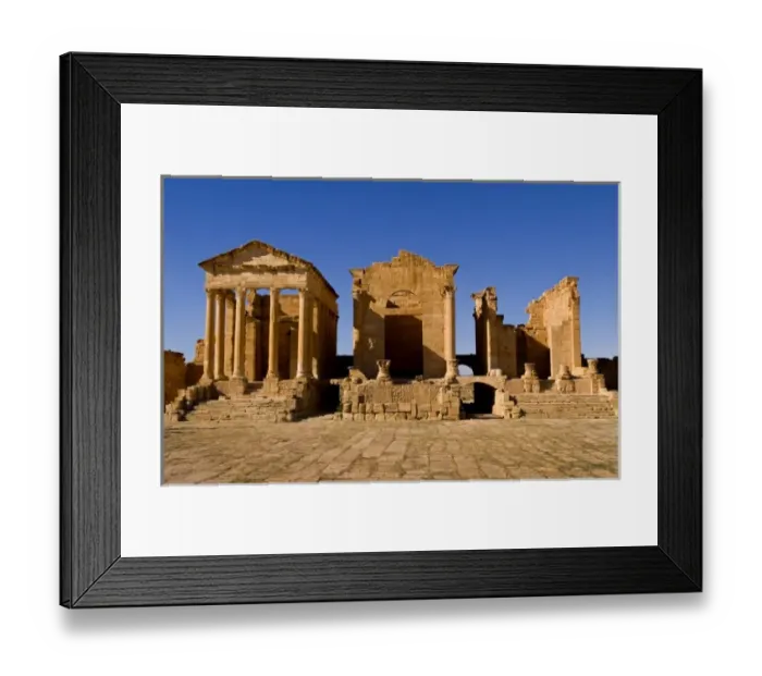 Framed Print : Roman ruins of Sufetula in town of Sbeitla in Tunisia in Northern Africa