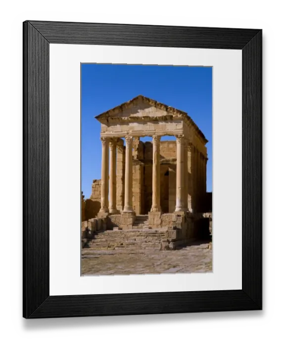 Framed Print : Roman ruins of Sufetula in town of Sbeitla in Tunisia in Northern Africa