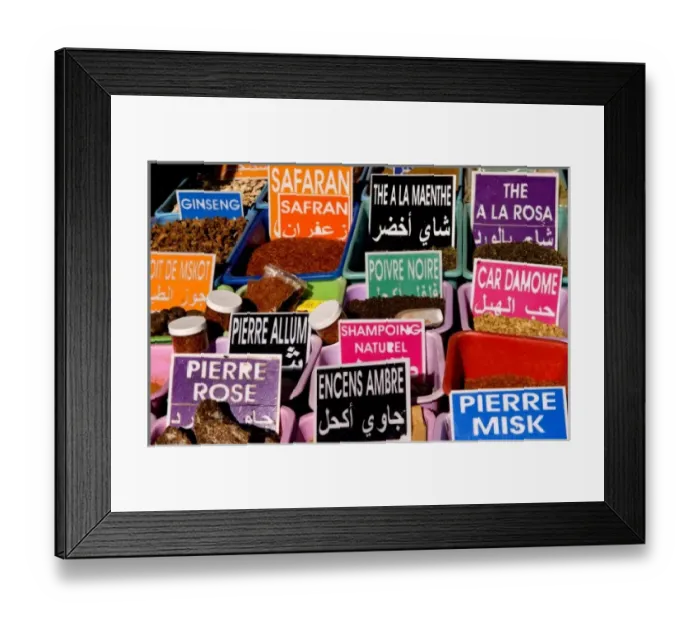Framed Print : Spice market with spices for sale in Gabes market in Tunisia Africa Framed Print : Spice market with spices for sale in Gabes market in Tunisia Africa