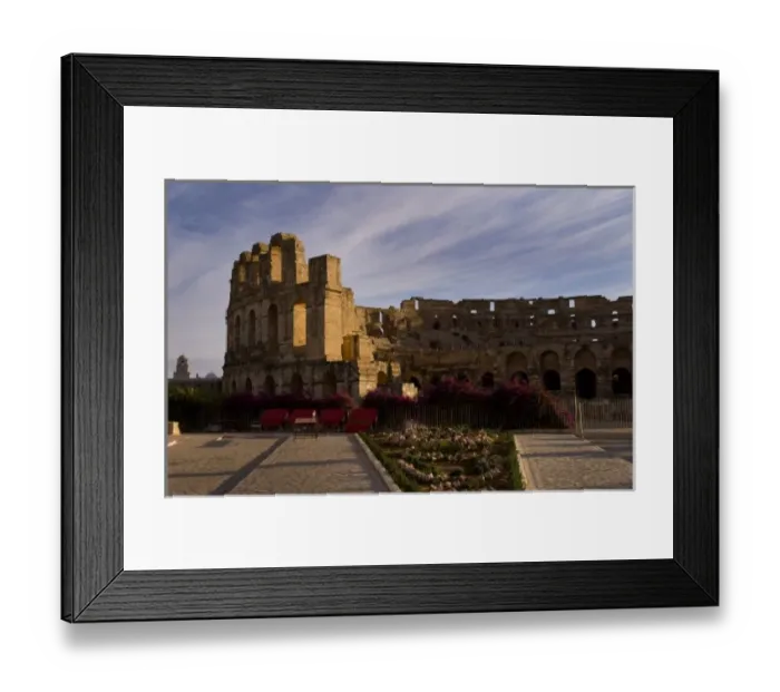 Framed Print : Famous El Jem Roman Amphitheater, third largest in world in El Jem Tunisia Africa Framed Print : Famous El Jem Roman Amphitheater, third largest in world in El Jem Tunisia Africa