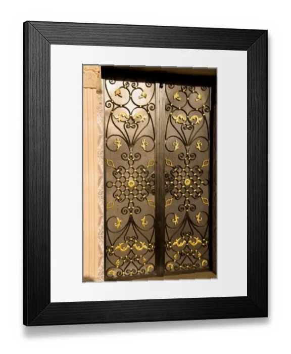 Framed Print : Beautiful metal door in El Jem Tunisia Africa Framed Print : Beautiful metal door in El Jem Tunisia Africa