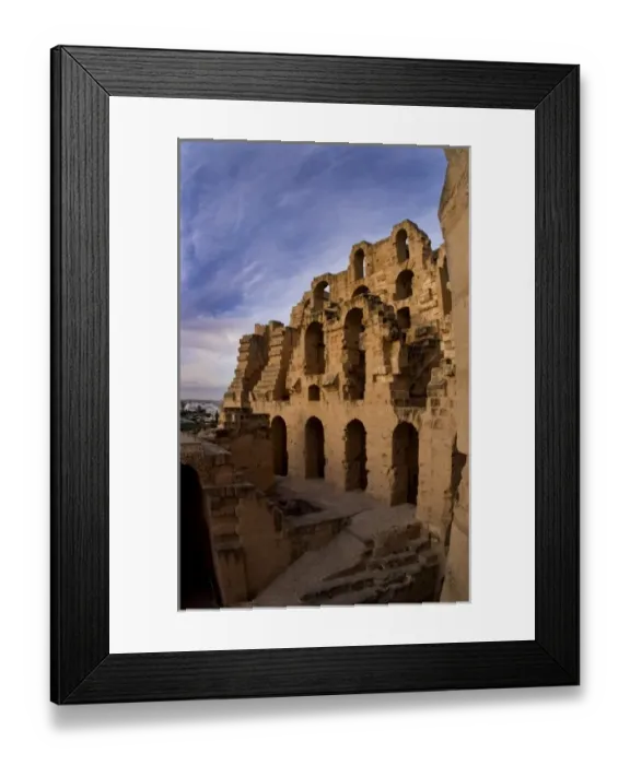 Framed Print : Famous El Jem Roman Amphitheater, third largest in world in El Jem Tunisia Africa Framed Print : Famous El Jem Roman Amphitheater, third largest in world in El Jem Tunisia Africa