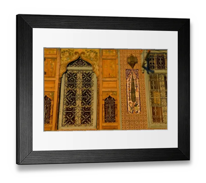 Framed Print : Beautiful tile design and ceramics on wall in El Jem Tunisia Africa Framed Print : Beautiful tile design and ceramics on wall in El Jem Tunisia Africa