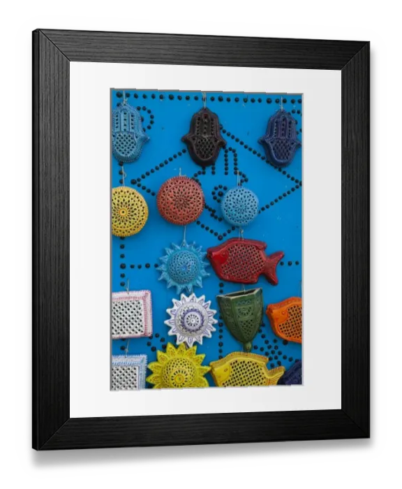 Framed Print : Tunisia, Sidi Bou Said, Tunisian souvenirs Framed Print : Tunisia, Sidi Bou Said, Tunisian souvenirs