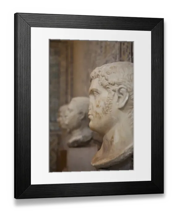 Framed Print : Tunisia, Tunis, Bardo Museum, Roman-era sculpture