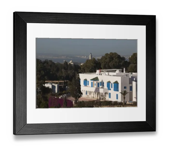 Framed Print : Tunisia, Sidi Bou Said, village detail
