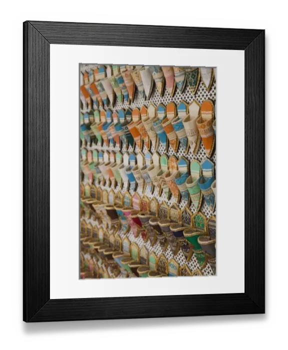 Framed Print : Tunisia, Tunis, Carthage, Tunisian babouches slippers Framed Print : Tunisia, Tunis, Carthage, Tunisian babouches slippers