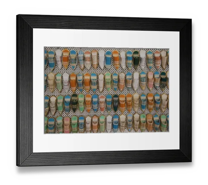 Framed Print : Tunisia, Tunis, Carthage, Tunisian babouches slippers