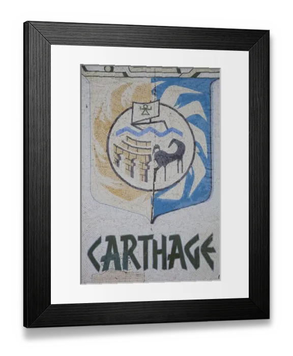 Framed Print : Tunisia, Tunis, Carthage, Byrsa Hill, sign Framed Print : Tunisia, Tunis, Carthage, Byrsa Hill, sign