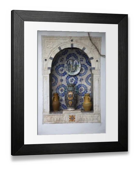 Framed Print : Tunisia, Sidi Bou Said, Dar el-Annabi, 18th century, house detail Framed Print : Tunisia, Sidi Bou Said, Dar el-Annabi, 18th century, house detail