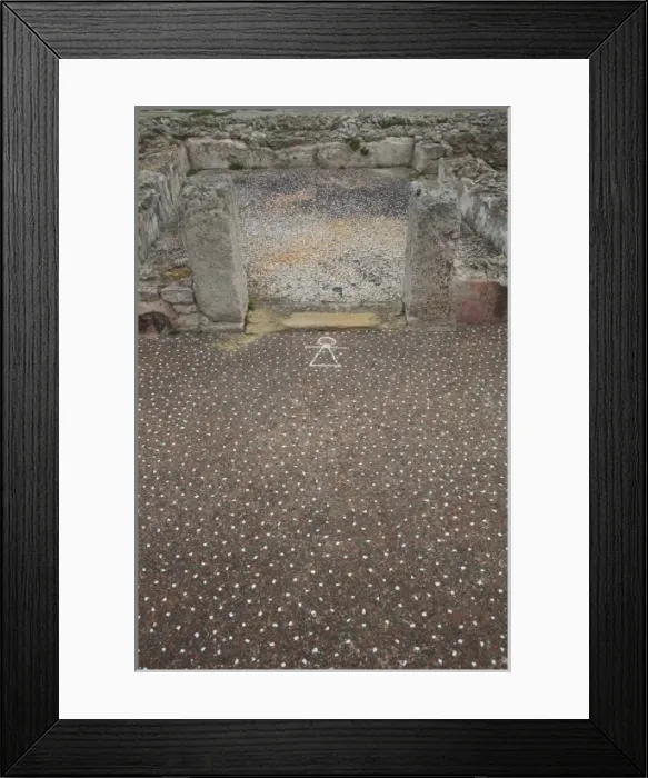 Framed Print : Tunisia, Cap Bon, Kerkouane, ruins of ancient Punic settlement, House of Tanit, Punic