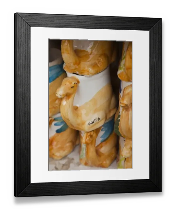 Framed Print : Tunisia, Tunisian Central Coast, Port El Kantaoui, Tunisian souvenir camels Framed Print : Tunisia, Tunisian Central Coast, Port El Kantaoui, Tunisian souvenir camels