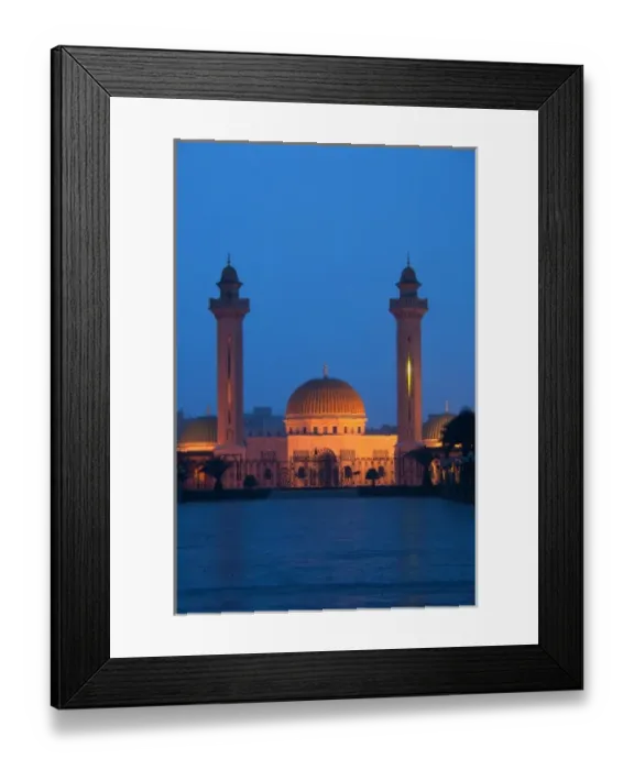 Framed Print : Tunisia, Tunisian Central Coast, Monastir, Mausoleum of HAbib Bourguiba, founder Framed Print : Tunisia, Tunisian Central Coast, Monastir, Mausoleum of HAbib Bourguiba, founder