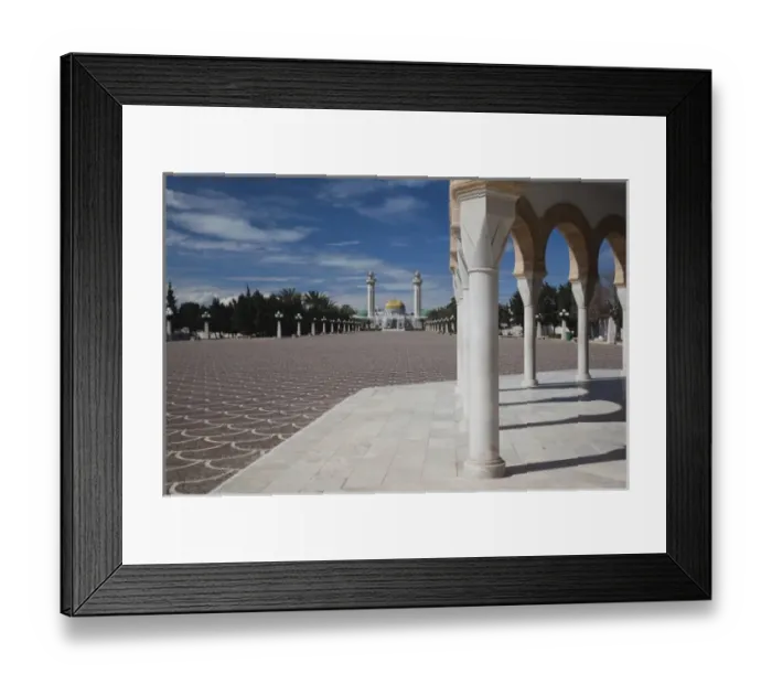 Framed Print : Tunisia, Tunisian Central Coast, Monastir, Mausoleum of HAbib Bourguiba, founder Framed Print : Tunisia, Tunisian Central Coast, Monastir, Mausoleum of HAbib Bourguiba, founder