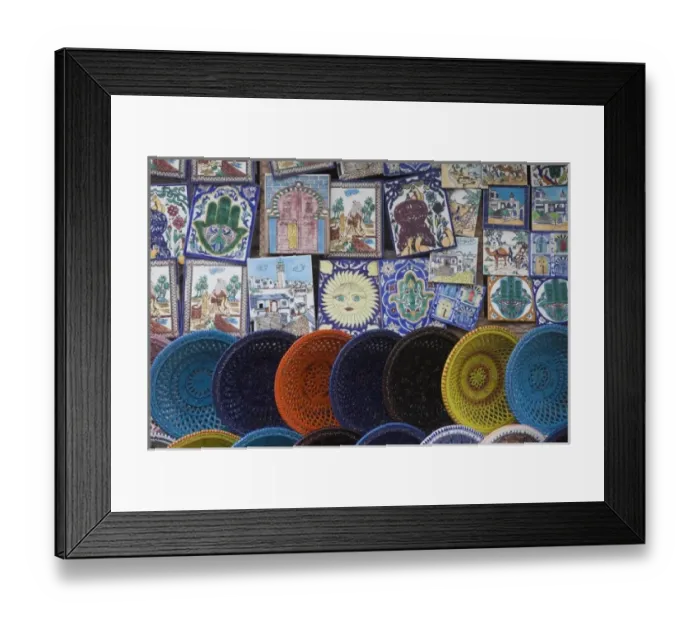 Framed Print : Tunisia, Tunisian Central Coast, Mahdia, souvenir pottery Framed Print : Tunisia, Tunisian Central Coast, Mahdia, souvenir pottery