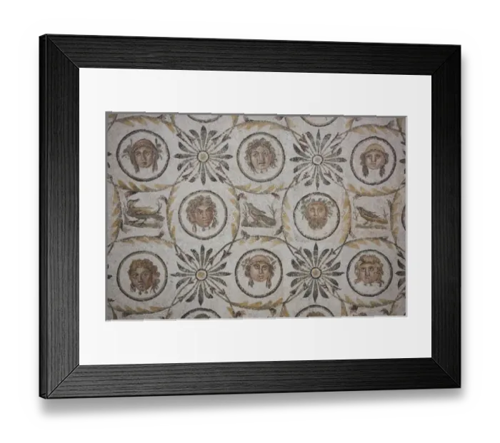 Framed Print : Tunisia, Tunisian Central Coast, El Jem, El Jem Museum, Roman-era mosaic Framed Print : Tunisia, Tunisian Central Coast, El Jem, El Jem Museum, Roman-era mosaic