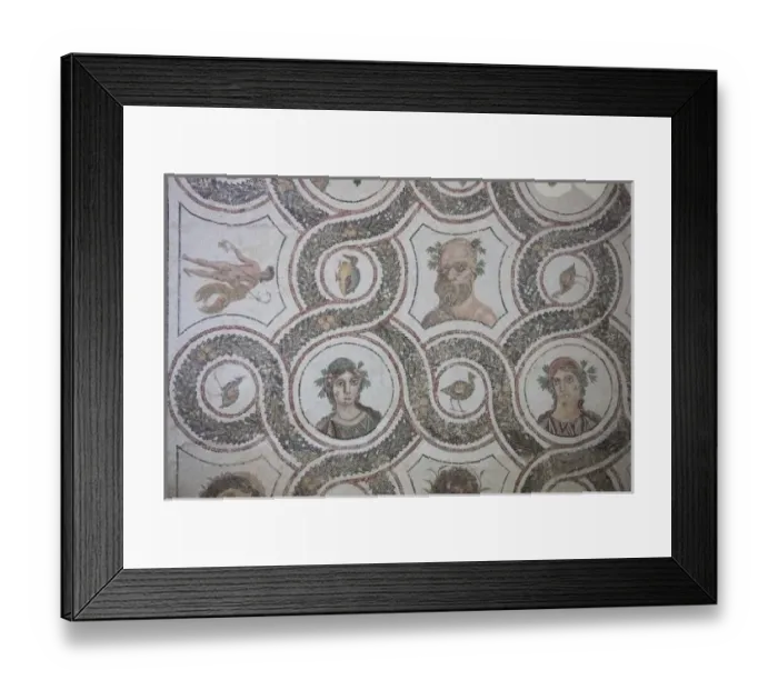 Framed Print : Tunisia, Tunisian Central Coast, El Jem, El Jem Museum, Roman-era mosaic Framed Print : Tunisia, Tunisian Central Coast, El Jem, El Jem Museum, Roman-era mosaic