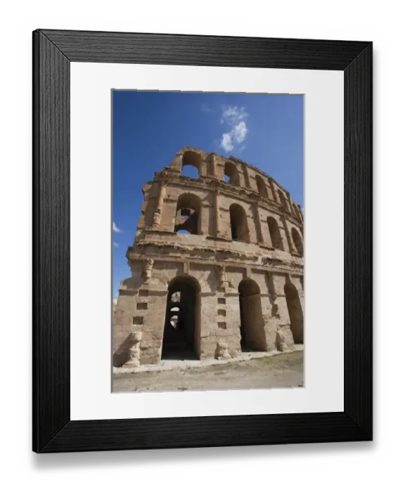 Framed Print : Tunisia, Tunisian Central Coast, El Jem, Roman Colosseum, b. 238 AD