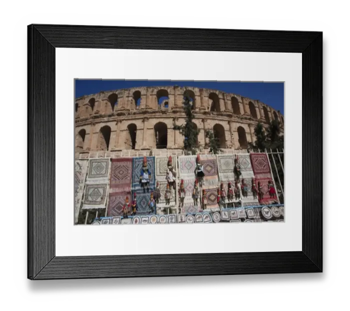 Framed Print : Tunisia, Tunisian Central Coast, El Jem, Roman Colosseum, b. 238 AD