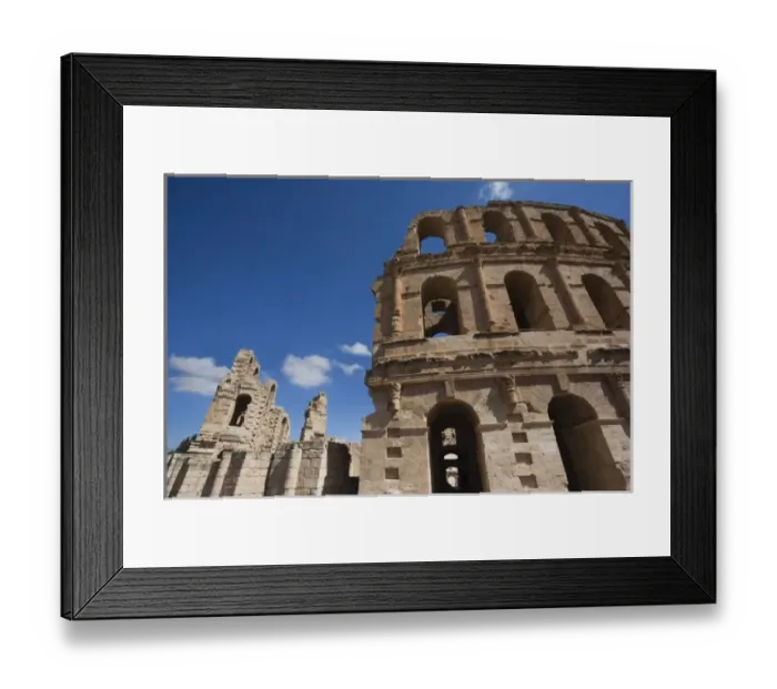 Framed Print : Tunisia, Tunisian Central Coast, El Jem, Roman Colosseum, b. 238 AD Framed Print : Tunisia, Tunisian Central Coast, El Jem, Roman Colosseum, b. 238 AD