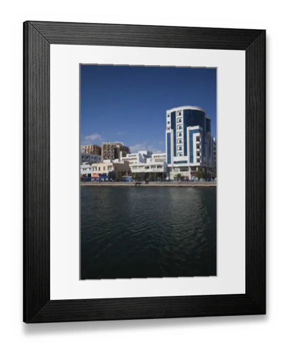 Framed Print : Tunisia, Tunisian Central Coast, Sfax, port buildings, Rue de Haffouz Framed Print : Tunisia, Tunisian Central Coast, Sfax, port buildings, Rue de Haffouz