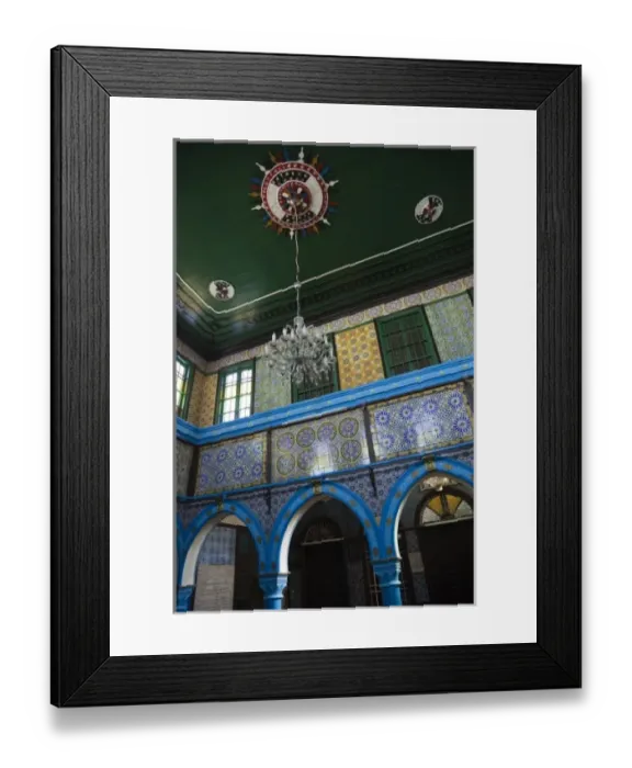 Framed Print : Tunisia, Jerba Island, Erriadh, El-Ghriba Synagogue, b. 586 AD, oldest synagogue in North Africa Framed Print : Tunisia, Jerba Island, Erriadh, El-Ghriba Synagogue, b. 586 AD, oldest synagogue in North Africa
