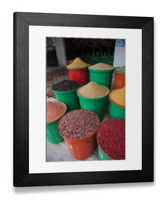 Framed Print : Tunisia, Jerba Island, Midoun, spice market Framed Print : Tunisia, Jerba Island, Midoun, spice market