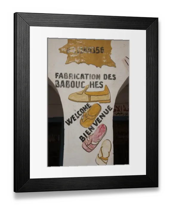 Framed Print : Tunisia, Ksour Area, Tataouine, souq market sign