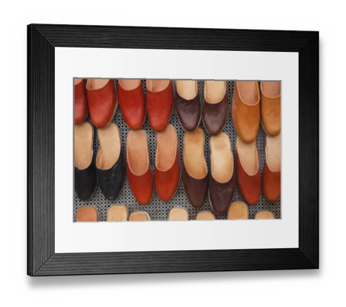 Framed Print : Tunisia, Ksour Area, Tataouine, souq, babouches slippers Framed Print : Tunisia, Ksour Area, Tataouine, souq, babouches slippers