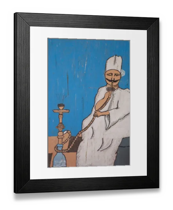Framed Print : Tunisia, The Jerid Area, Tozeur, Sheesha water pipe cafe mural Framed Print : Tunisia, The Jerid Area, Tozeur, Sheesha water pipe cafe mural
