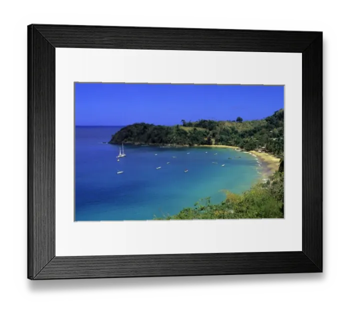 Framed Print : Quiet cove in Tobago Framed Print : Quiet cove in Tobago
