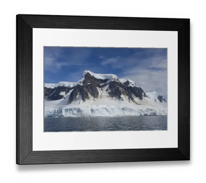 Framed Print : frozen glacial mountain landscape along the western Antarctic peninsula, Antarctica Framed Print : frozen glacial mountain landscape along the western Antarctic peninsula, Antarctica
