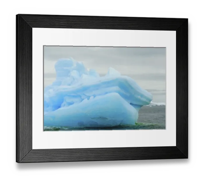 Framed Print : iceberg floating off the western Antarctic peninsula, Antarctica, Southern Ocean