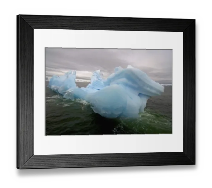 Framed Print : iceberg floating off the western Antarctic peninsula, Antarctica, Southern Ocean