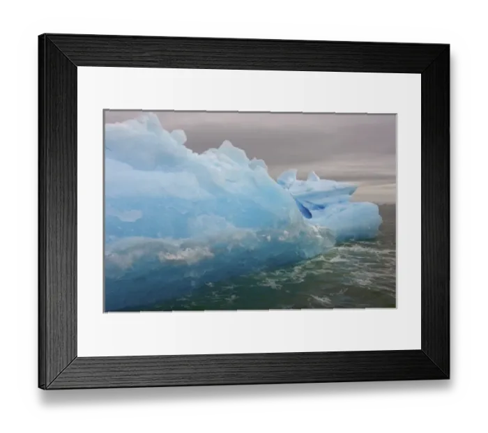 Framed Print : iceberg floating off the western Antarctic peninsula, Antarctica, Southern Ocean