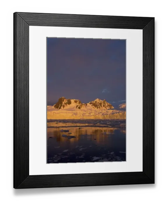 Framed Print : frozen glacial landscape along the western Antarctic peninsula Framed Print : frozen glacial landscape along the western Antarctic peninsula