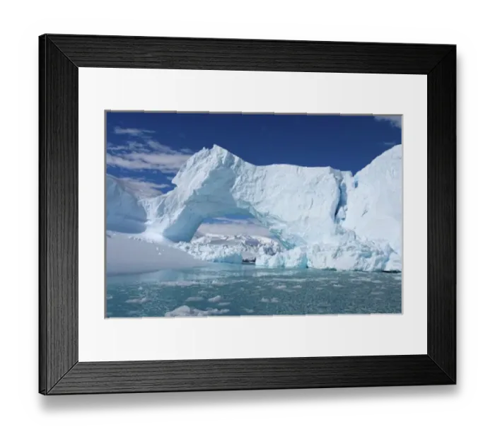 Framed Print : glacier arch along the western Antarctic peninsula, Antarctica, Southern Ocean