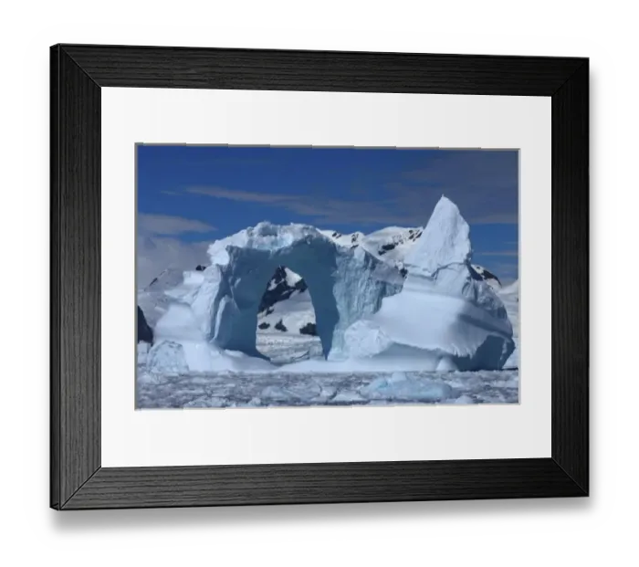 Framed Print : glacier arch along the western Antarctic peninsula, Antarctica, Southern Ocean