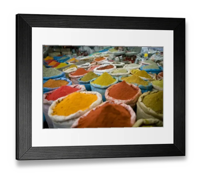 Framed Print : Spices in a local market, Kabul, Afghanistan. (NGO Restrictions May Apply)