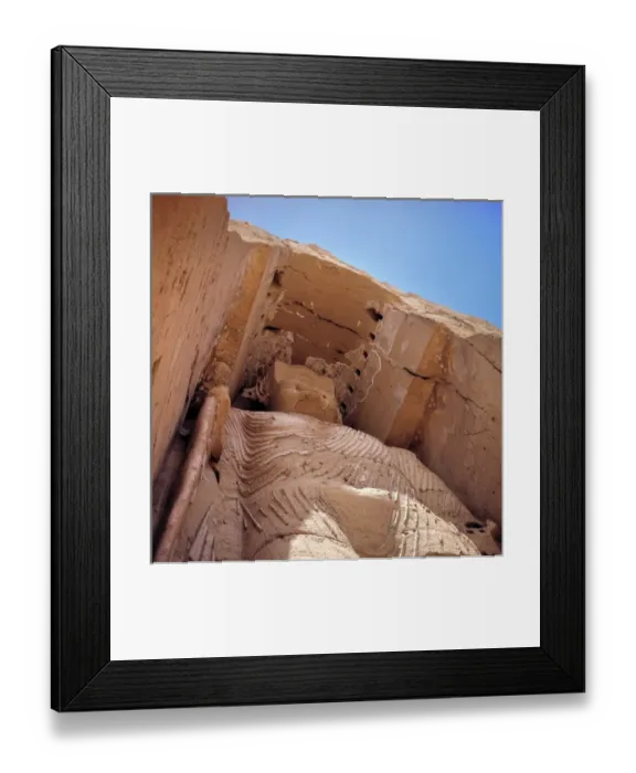 Framed Print : Afghanistan, Bamian Valley. The Large Buddha, 175 feet high, was carved from Framed Print : Afghanistan, Bamian Valley. The Large Buddha, 175 feet high, was carved from