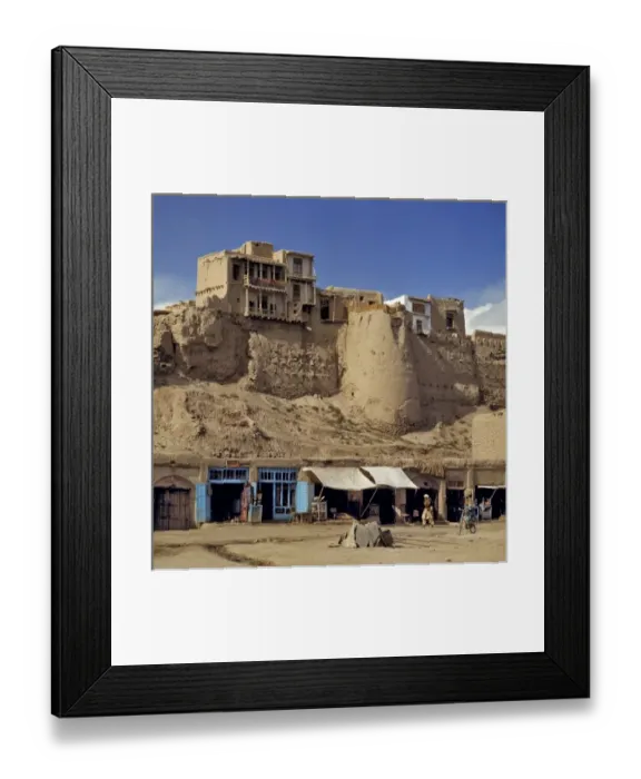 Framed Print : Afghanistan, Ghazni. In the old citys shadow, the bazaar opens for business in Ghazni Framed Print : Afghanistan, Ghazni. In the old citys shadow, the bazaar opens for business in Ghazni