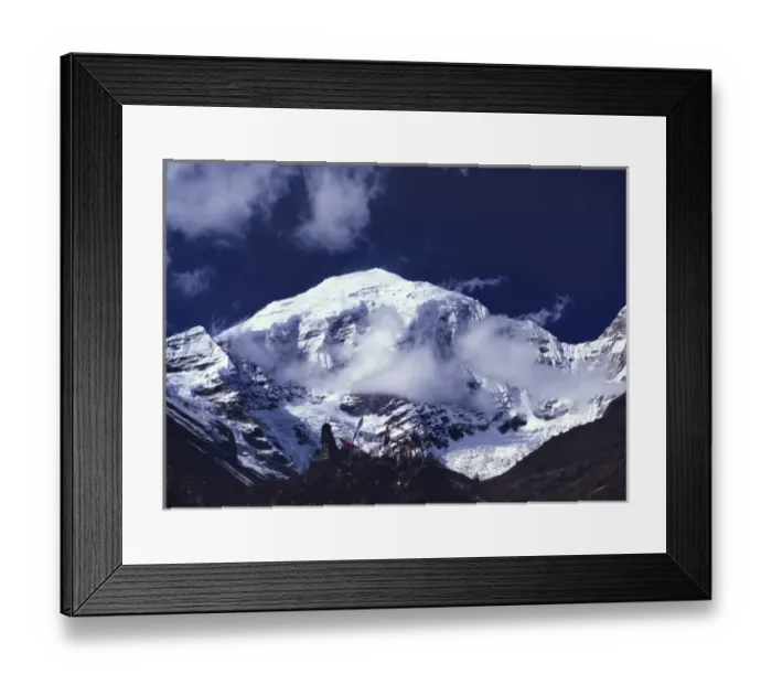 Framed Print : Mount Jhomolari and prayer flags, view from Jangothang, Jigme Dorji National Park, Bhutan Framed Print : Mount Jhomolari and prayer flags, view from Jangothang, Jigme Dorji National Park, Bhutan