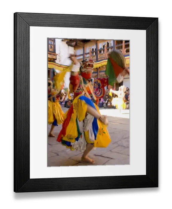 Framed Print : Dances at Jakar Festival, Bumthang, Bhutan Framed Print : Dances at Jakar Festival, Bumthang, Bhutan
