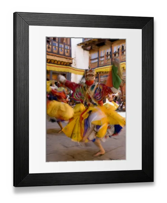 Framed Print : Dances at Jakar Festival, Bumthang, Bhutan Framed Print : Dances at Jakar Festival, Bumthang, Bhutan