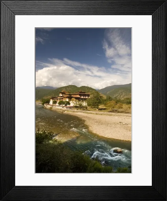 Framed Print : Punakha Dzong and river, Bhutan Framed Print : Punakha Dzong and river, Bhutan
