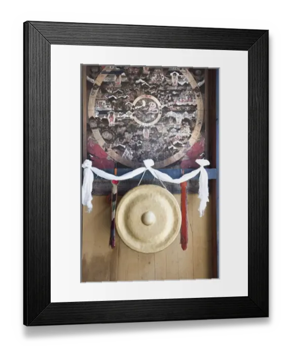 Framed Print : Bhutan, Himalaya, entrance of a Buddhist temple Framed Print : Bhutan, Himalaya, entrance of a Buddhist temple