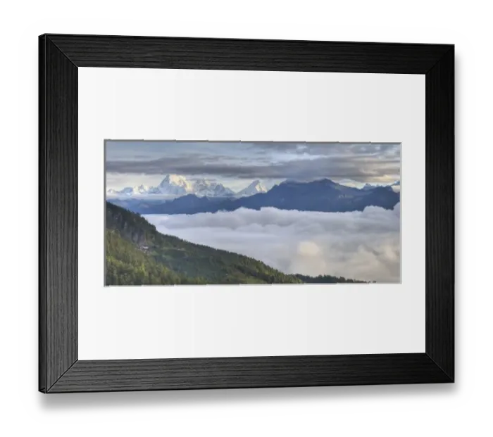 Framed Print : Asia, Bhutan. Mount Jumolhari at 7, 300m seen from Chelela Pass, which at 3810 m is Framed Print : Asia, Bhutan. Mount Jumolhari at 7, 300m seen from Chelela Pass, which at 3810 m is
