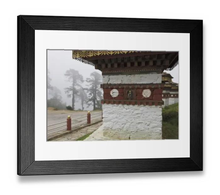 Framed Print : Asia, Bhutan. Stupa at the Dochum La pass on the road between Thimphu and Pinakha Framed Print : Asia, Bhutan. Stupa at the Dochum La pass on the road between Thimphu and Pinakha