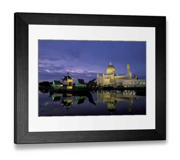 Framed Print : Asia, Brunei, Bandar Seri Begawan. Sultan Omar Ali Saifuddin Mosque Framed Print : Asia, Brunei, Bandar Seri Begawan. Sultan Omar Ali Saifuddin Mosque